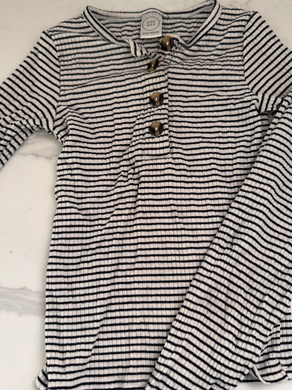 Lou Lou & Company Striped Henley Lounge Set 12-24M Baby Toddler